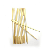 Brochettes jetables en bambou naturel, écologiques, pour barbecue, personnalisables en différentes tailles, pour fruits, desserts et fêtes