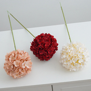 ดอกไฮเดรนเยียผ้าไหมประดิษฐ์ ก้านเดี่ยว สีชมพู สีม่วง สีพีช สำหรับตกแต่งบ้าน งานแต่งงาน - Product Image 3