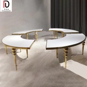 Gold Dining <strong>Table</strong> Gold <strong>Table</strong> Wedding Centerpieces Event Planning Decoration Free Combination of <strong>Tables</strong> and Chairs - Product Image 3