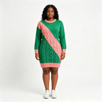 Robe Courte Mini Décontractée d'Été pour Femme, Rose et Verte, en Forme de Torsade, Personnalisée, Fournisseur OEM de l'Usine de Guangzhou