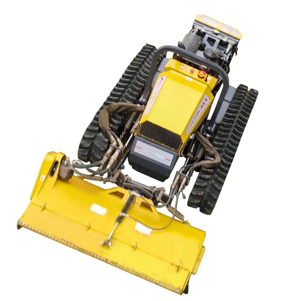 芝刈り機CE承認芝刈り機クローラーブラシカッター農業用電動リモコンロボット