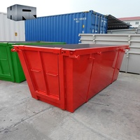 Conteneur à déchets en acier robuste Poubelle empilable pour déchets solides pour la construction et l'utilisation industrielle