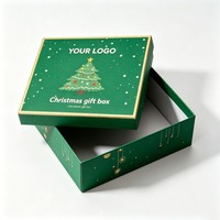 Boîte cadeau de Noël rectangulaire à couvercle et base rigides, faite à la main, en papier recyclable, avec logo personnalisé pour bougies et parfums