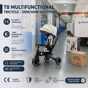 Poussette-tricycle 8-en-1 évolutive avec siège rotatif réversible à 360°, châssis en aluminium et plastique, OEM ODM, certifiée CE <span class=keywords><strong>BEBELUX</strong></span> - Product Image 1