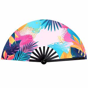 พัดไม้ไผ่แบบดั้งเดิม BSBH ขนาด 33 ซม. ผ้าเป็นมิตรกับสิ่งแวดล้อม ลายเพ้นท์ประวัติบริษัท ประวัติศาสตร์องค์กร ศิลปะพื้นบ้าน ของที่ระลึกสำหรับพนักงาน - Product Image 1