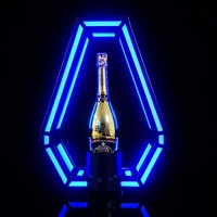 Présentoir LED rechargeable en métal pour bouteilles de champagne, idéal pour les soirées, événements et boîtes de nuit