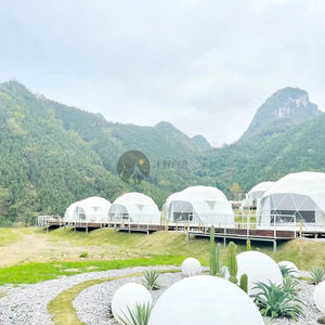 6m de diamètre vente directe d'usine tente de dôme géodésique de glamping en plein air <span class=keywords><strong>maison</strong></span> de camping et complexe de glamping de luxe <span class=keywords><strong>à</strong></span> <span class=keywords><strong>vendre</strong></span> - Product Image 4