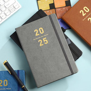 2026 Planificador de tapa dura con banda elástica <span class=keywords><strong>Cuaderno</strong></span> forrado creativo Esquinas redondeadas Encuadernación cosida con hilo Marcapáginas personalizable - Product Image 2