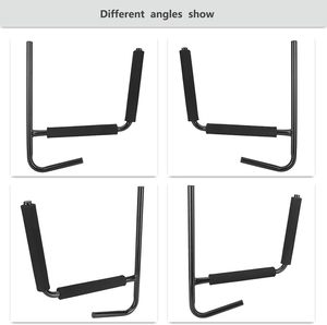 Support mural pour kayak et canoë, lot de 2 supports en acier résistant à la rouille avec support rembourré pliable pour le rangement des planches de surf et des bateaux - Product Image 3