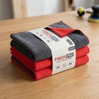 Serviette de nettoyage auto 2-en-1 hybride de luxe en microfibre de corail et daim 500 GSM Minimalist Pro Tavelya HW-CFS, anti-rayures