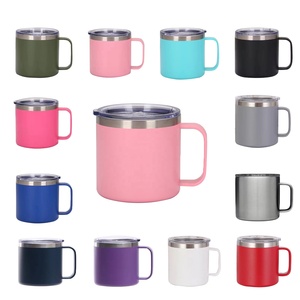 Livraison rapide, tasses à café en acier inoxydable à double paroi, Mr et <span class=keywords><strong>Mme</strong></span>, 14 oz avec logo, gobelet isotherme avec couvercle - Product Image 1