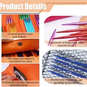 <b>Beginner</b> Double Point <b>Knitting</b> Needles 40pcs 7.9-inch Aluminum Colorful Hand <b>Knitting</b> <b>Set</b> - Product Image 3