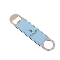 Ouvre-bouteille de bière en acier inoxydable à sublimation en gros Ouvre-bouteille de bière plat vierge à lame de bar en cuir pour bar