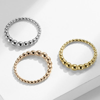 Beimai OEM chapado en oro rosa clásico bola de acero inoxidable anillo de mujer Popular Simple sin decoloración
