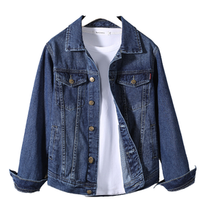 Veste en jean en coton de style célébrité, coupe ample, à manches longues, boutonnée, décontractée, printemps, de qualité supérieure, écologique, coupe-vent - Product Image 4