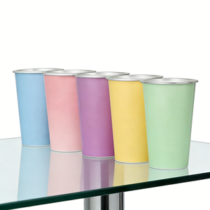 Gobelet isotherme personnalisé en aluminium de 500 ml (16 oz) rouge, changeant de couleur, pour publicité extérieure, personnalisable - Product Image 1