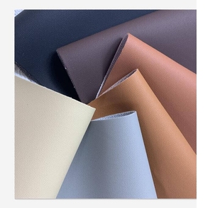 Tissu en cuir PVC imperméable avec support en tissu tissé, cuir synthétique mat gaufré pour la sellerie automobile et les meubles - Product Image 4