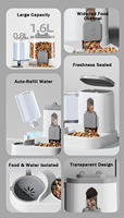 Ventes chaudes 2 en 1 Distributeur automatique de nourriture pour animaux de compagnie intelligent, écologique et durable, bols en plastique pour nourriture sèche, chats et chiens d'intérieur
