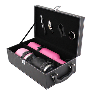 Estuche de Transporte de Cuero PU para Vino, Caja de Regalo con Aislamiento de Doble Pared, Vaso de Viaje de Acero Inoxidable al Vacío, Cajas para Envíos de Vino - Product Image 6