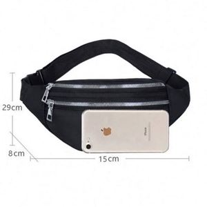 Bolso Bandolera de Diseño Multifuncional, Bolso de Cintura Impermeable de Tela Oxford, Riñonera Personalizada con Cierre de Cremallera Interior - Product Image 4