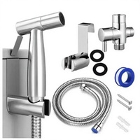 Robinet d'arrêt triangulaire en cuivre pour toilettes, avec une entrée et deux sorties, pour bidet de salle de bain, pistolet pulvérisateur haute pression moderne