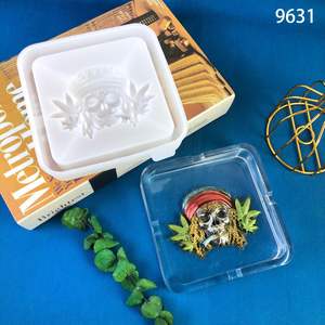 Moules de coulée en résine faits à la main pour bricolage ornements décoratifs Ins Style Silicone bricolage squelette cendrier moule 9631 - Product Image 3