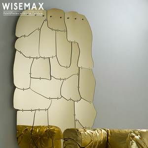 WISEMAX MUEBLES <span class=keywords><strong>Italiano</strong></span> Irregular Acrílico Espejo <span class=keywords><strong>de</strong></span> pared Luz Lujo Forma única Empalme <span class=keywords><strong>Diseño</strong></span> Espejo para la decoración del hotel - Product Image 6