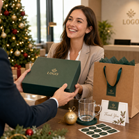 Boîte cadeau personnalisée avec logo pour Thanksgiving, Noël, remerciement client, coffrets cadeaux d'entreprise, cadeaux de fin d'année, promotion publicitaire, luxe