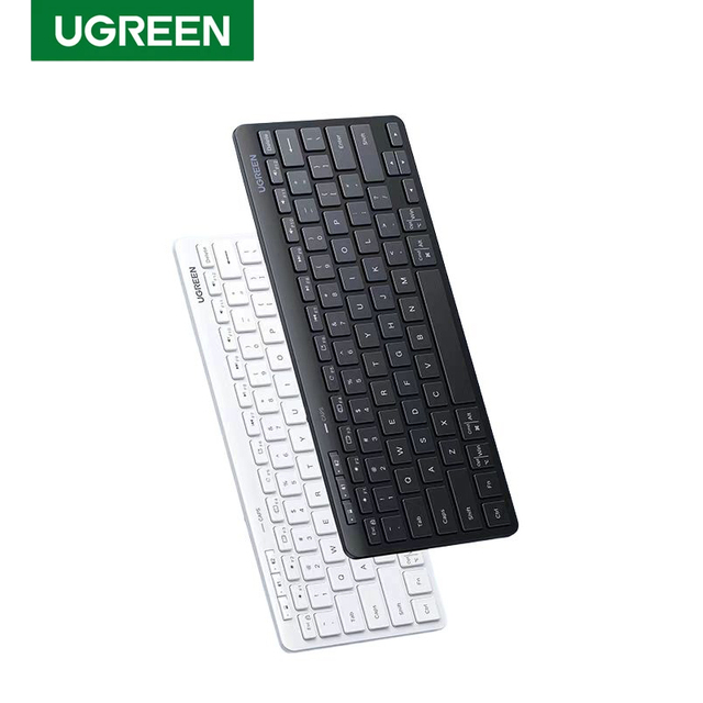 UGREEN K551 Slim Wireless Blue-tooth 78Keys Keyboard 3 Device Free Switching Blue-tooth & 2.4G Compatible with Windows macOS iOS