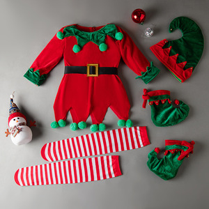 Conjunto de árbol de Navidad verde al por mayor para niños, paquete familiar, traje de padre e hijo, <span class=keywords><strong>disfraz</strong></span> de <span class=keywords><strong>elfo</strong></span> verde para niños, <span class=keywords><strong>disfraz</strong></span> de Navidad para escenario - Product Image 4