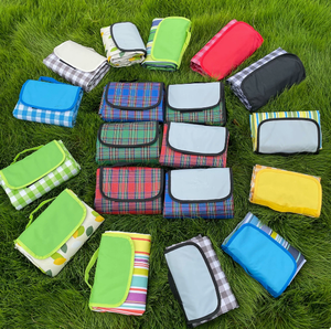 Groothandel op maat bedrukte picknickdekens stranddekens grote zanddichte waterdichte camping draagbare reisdekens speelmat - Product Image 2