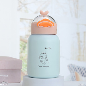 Borraccia Termica in Acciaio Inox con <span class=keywords><strong>Becco</strong></span> d'Anatra per Bambini, Design Moderno, Bottiglia d'Acqua Portatile con Cannuccia e Regalo Gonfio - Product Image 3