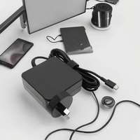 Charger Laptop USB-C 65W untuk MacBook Pro/Air Dell HP Lenovo, Pengisian Cepat GaN, Colokan Australia, Ringkas & Ramah Perjalanan