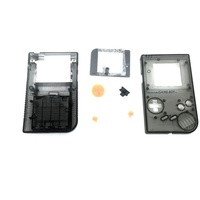 Coque de réparation DMG de haute qualité pour Game Boy, transparente, avec boutons noirs, en caoutchouc, moule privé, marque OEM