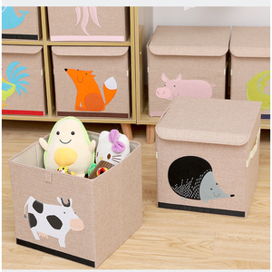 Boîte de rangement pour <span class=keywords><strong>vêtements</strong></span> en tissu de lin pliable multifonction de grande taille pour enfants, prix intéressant - Product Image 4