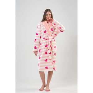 Robe de chambre en polaire pour femme, fuchsia, manches longues, douce, décontractée, vêtements de nuit - Product Image 4