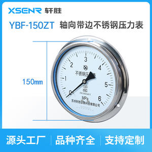 เกจวัดแรงดันสแตนเลสซูโจว ซวนเซิง ขนาด 150 มม. 6 เมกะปาสคาล แบบอนาล็อก ติดตั้งบนแผง พร้อมเกลียวเชื่อมแบบแกน - Product Image 5