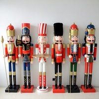 Figurine de casse-noisette grandeur nature de 6 pieds, décoration de Noël, grand casse-noisette en bois pour la décoration de fêtes intérieures et extérieures