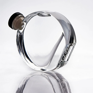 Riciclabile 50ml di forma rotonda Decanter di Whisky per liquore piccole bevande portatili Whisky vodka bottiglie di vetro - Product Image 4