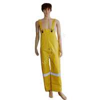 Robuster Sicherheits-PVC-Polyester-Regenanzug Overall Jacke Latzhose Herren Arbeitsregenkleidung Gelber Gummi-Regenanzug
