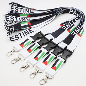 Custom Anime Lanyard Sublimation ID Card Holder Polyester Lanyards With Plastic Breakaway Buckle