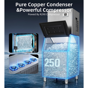 Coldstar CK-380 180Kg 24H Fast <b>Making</b> Air Cooling Square <b>Ice</b> Maker Stainless Steel Commercial <b>Ice</b> Block <b>Machine</b> 220V Restaurant - Product Image 6