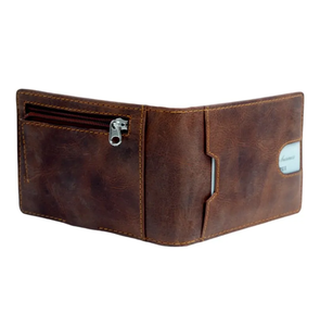 Wholesale Durable Genuine Leather Bifold <b>Wallet</b> <b>RFID</b> <b>Blocking</b> Fashion <b>Wallet</b> with No Zipper Closure - Product Image 1