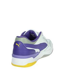 Zapatillas de Baloncesto Acolchadas con Cordones para Hombre, Parte Superior Sintética, Suela de Goma, Blanco Morado 400197 - Product Image 3