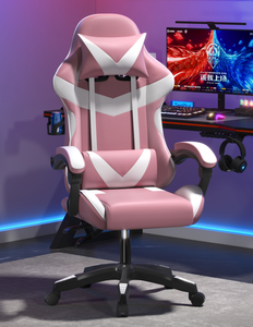 Kafalık ve ayaklık ile oyun sandalyesi yarış tarzı ergonomik ofis koltuğu yüksek arka bilgisayar deri sandalye - Product Image 6