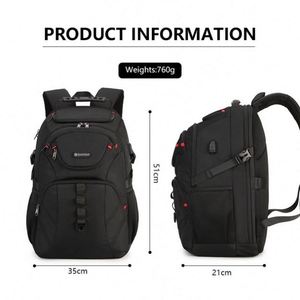Sac à dos professionnel personnalisé pour le sport, les voyages, imperméable, décontracté, pour ordinateur portable, pour les affaires - Product Image 2
