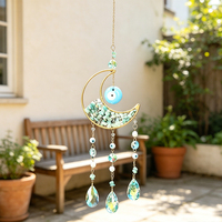 Nouveau design attrape-soleil en quartz rose, ornement œil porte-bonheur, décoration murale pour la maison, ornement de voiture, cristal DIY