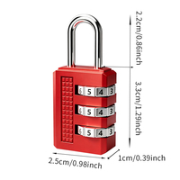 Mini cadenas à combinaison à 3 chiffres, serrure de sécurité à code pour casier de gym, valise, armoire, tiroir, utilisation intérieure et extérieure