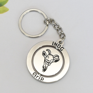 360 độ xoay vòng trái tim keychain sáng tạo quay hai mặt kim loại men Keychain - Product Image 1