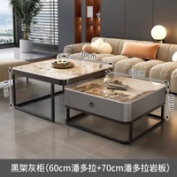 Table basse ronde de salon moderne en acier inoxydable doré avec plateau en marbre, meubles de luxe pour la maison